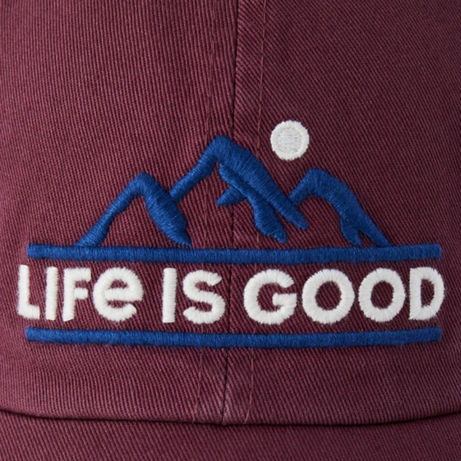 Men Life is Good Hats | Nd Mountain Range Chill Cap Mahogany Brown