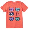 Kids Life is Good Graphic Tees | Kids Vintage Al Grid Crusher Tee Mango Orange