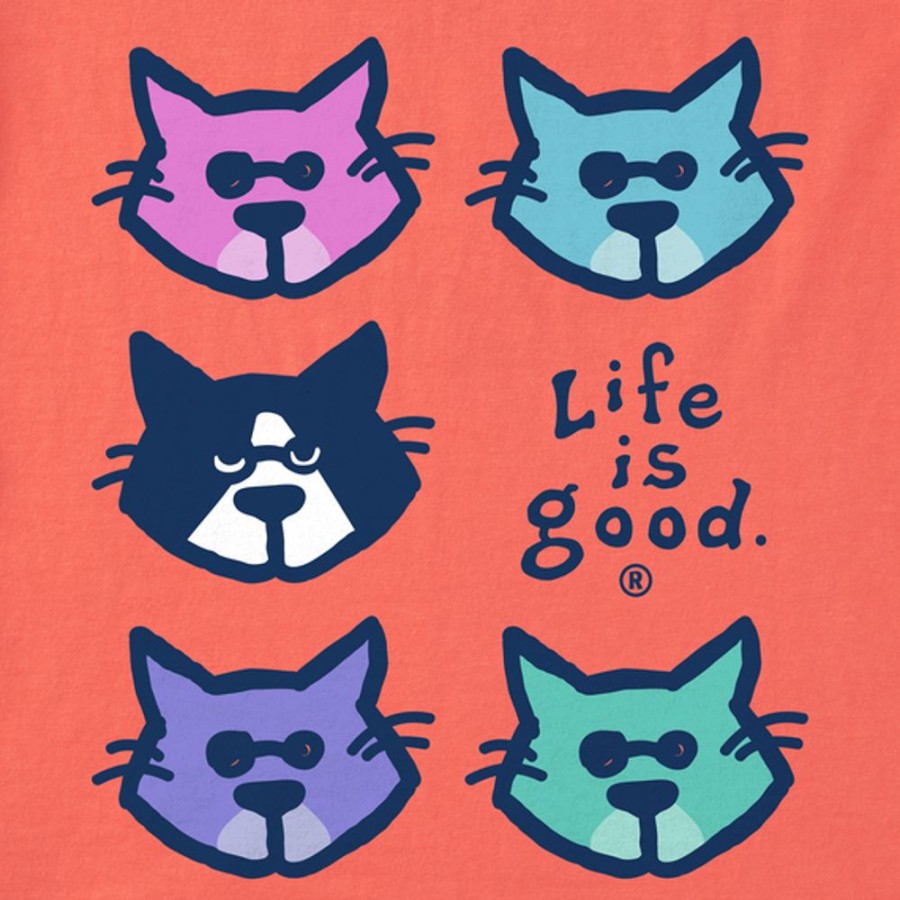 Kids Life is Good Graphic Tees | Kids Vintage Al Grid Crusher Tee Mango Orange