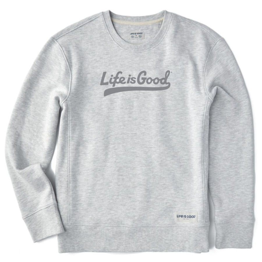 Women Life is Good Sweatshirts & Hoodies | Women'S Tonal Lig Ballyard Script Simply True Fleece Crew Light Heather Gray