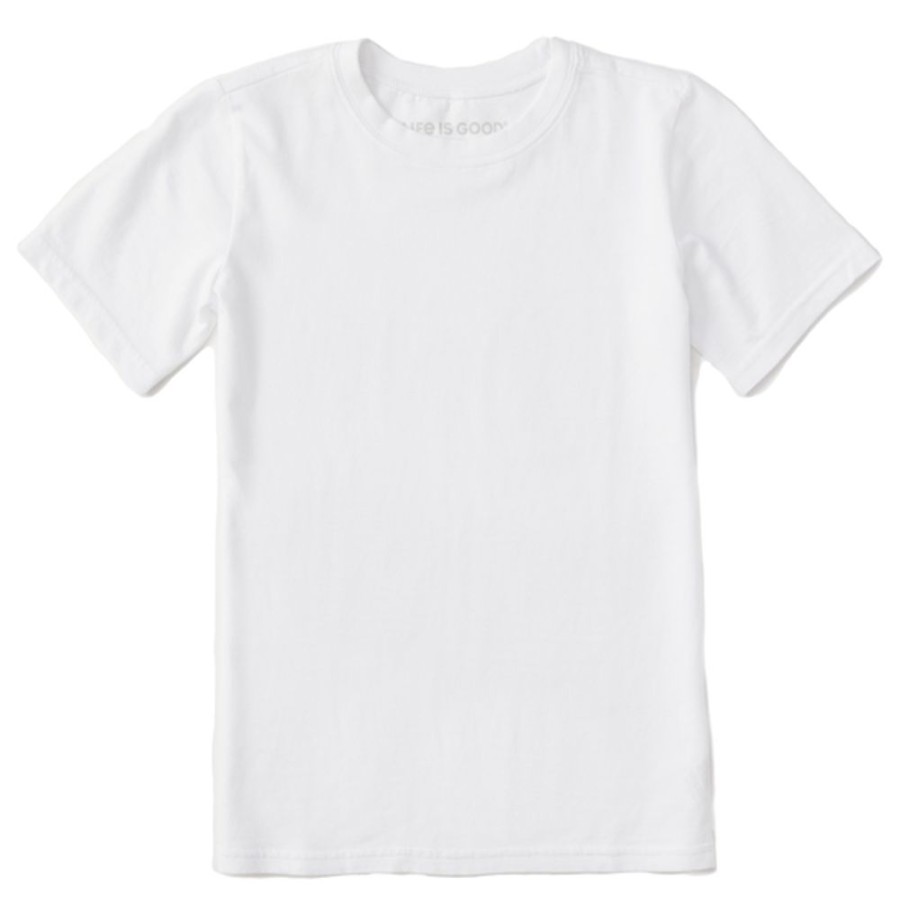 Kids Life is Good Solid Tees | Kids Solid Crusher Tee Cloud White