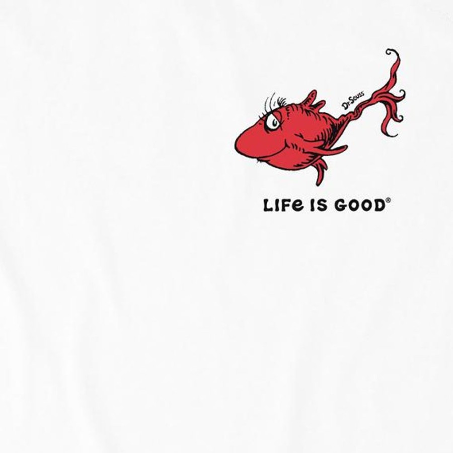 Men Life is Good Graphic Tees | Men'S May The Fish Be With You One Fish Short Sleeve Tee Cloud White