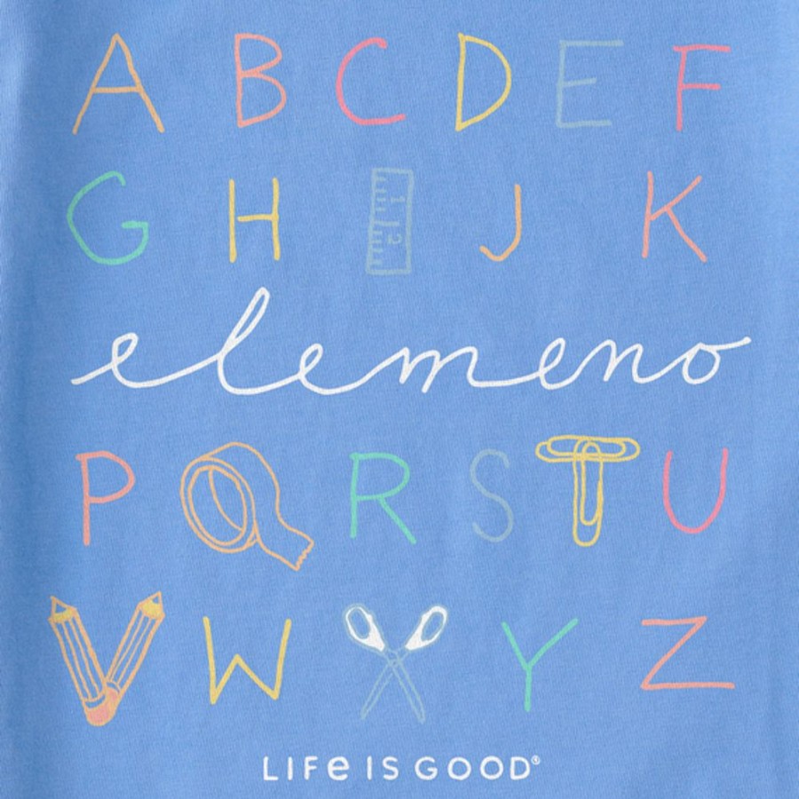 Women Life is Good Sweatshirts & Hoodies | Women'S Elemeno P Simply True Fleece Crew Cornflower Blue