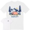 Men Life is Good Graphic Tees | Men'S Simplify Camp Short Sleeve Tee Cloud White