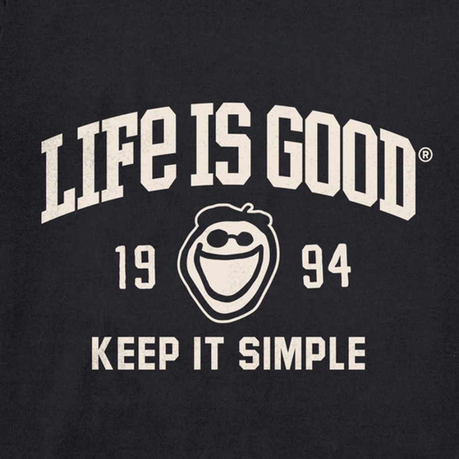 Women Life is Good Sweatshirts & Hoodies | Women'S Branded Athletic Jake Keep It Simple Simply True Fleece Hoodie Jet Black