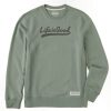 Men Life is Good Sweatshirts & Hoodies | Men'S Tonal Lig Ballyard Script Simply True Fleece Crew Moss Green