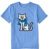 Kids Life is Good Graphic Tees | Kids Vintage Al With Scarf Crusher Tee Cornflower Blue