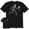 Home Life is Good Pickleball | Men'S Clean Pickle Skeleton Short Sleeve Tee Jet Black