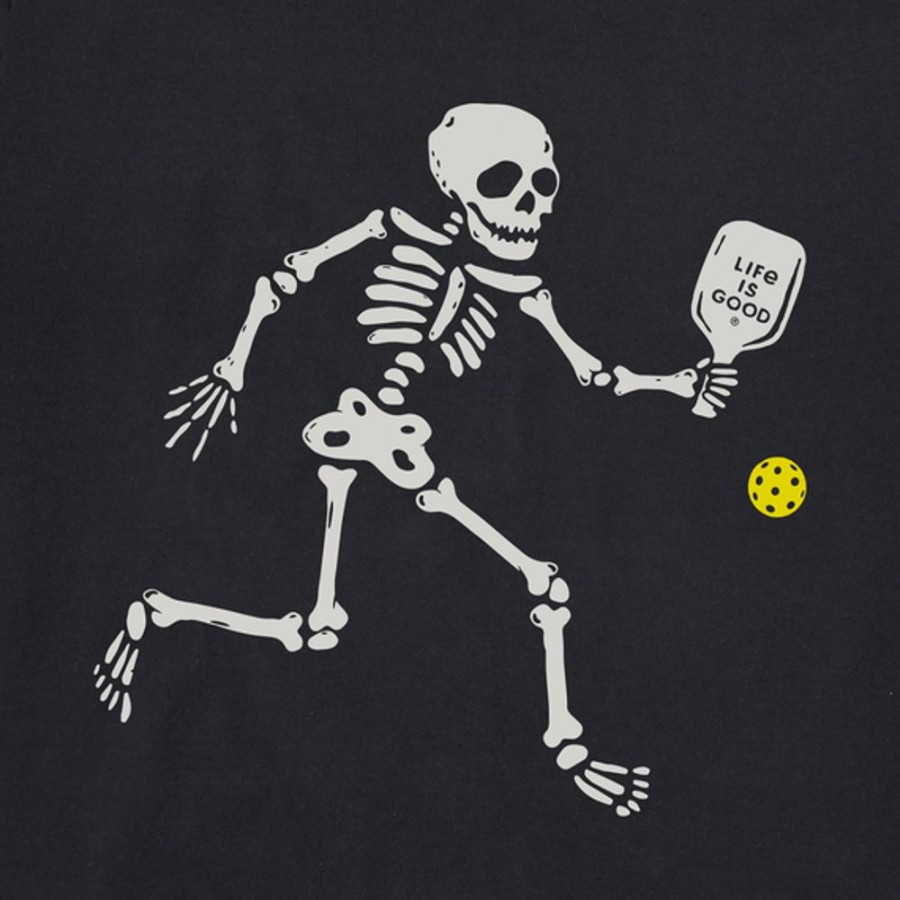 Home Life is Good Pickleball | Men'S Clean Pickle Skeleton Short Sleeve Tee Jet Black