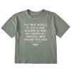 Women Life is Good Boxy Tees | Women'S Through Your Door Boxy Crusher Tee Moss Green