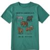 Kids Life is Good Graphic Tees | Kids Realaxed North America'S Big 5 Crusher Tee Spruce Green