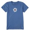 Women Life is Good Graphic Tees | Women'S Daisybug Short Sleeve Tee Vintage Blue