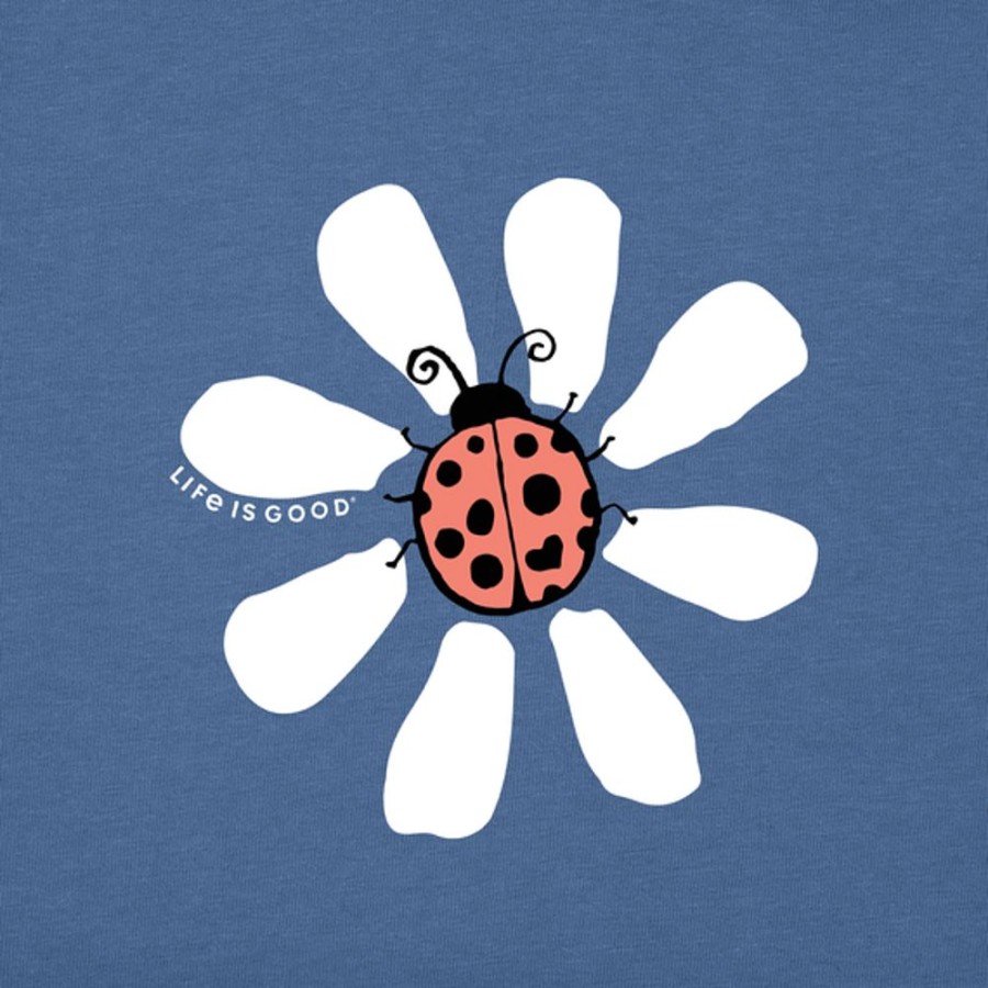 Women Life is Good Graphic Tees | Women'S Daisybug Short Sleeve Tee Vintage Blue