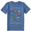 Kids Life is Good Graphic Tees | Kids Realaxed Land Of The Free Crusher Tee Vintage Blue