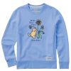 Women Life is Good Sweatshirts & Hoodies | Women'S Winnie Make Your Own Sunshine Simply True Fleece Crew Cornflower Blue