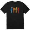 Men Life is Good Graphic Tees | Men'S Tie Dye Diversified Guitars Short Sleeve Tee Jet Black