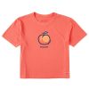 Women Life is Good Boxy Tees | Women'S Peachy Boxy Crusher Tee Mango Orange