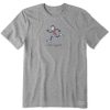 Men Life is Good Graphic Tees | Men'S Running Jake Vintage Crusher Tee Heather Gray