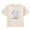 Women Life is Good Boxy Tees | Women'S Matchbook Lift Each Other Up Boxy Crusher Tee Putty White