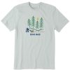 Men Life is Good Graphic Tees | Men'S Jake Hike Dog Dad Crusher Tee Fog Gray