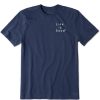 Men Life is Good Graphic Tees | Men'S Wordsmith Quirky Life Is Good Lc Crusher Tee Darkest Blue