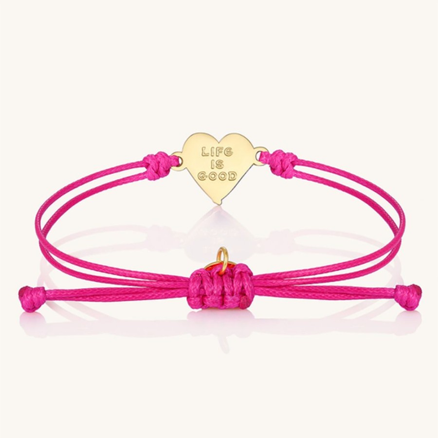 Women MantraBand Jewelry | Mantraband Heart Thread Bracelet Pink