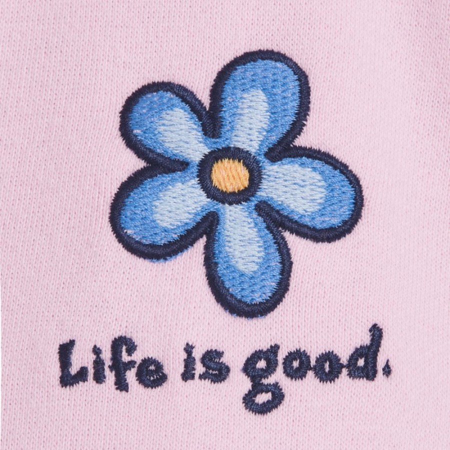 Women Life is Good Sweatshirts & Hoodies | Women'S Sweet Daisy Simply True Fleece Zip Hoodie Seashell Pink