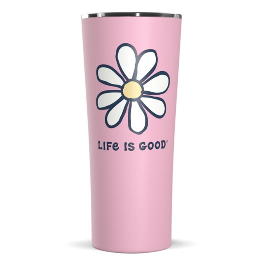 Home Hydrapeak Mugs | Vintage Daisy 22Oz Stainless Steel Tumbler Seashell Pink