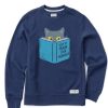 Men Life is Good Sweatshirts & Hoodies | Men'S How To Train Your Human Simply True Fleece Crew Darkest Blue