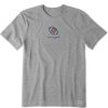 Men Life is Good Graphic Tees | Men'S Football Icon Short Sleeve Tee Heather Gray