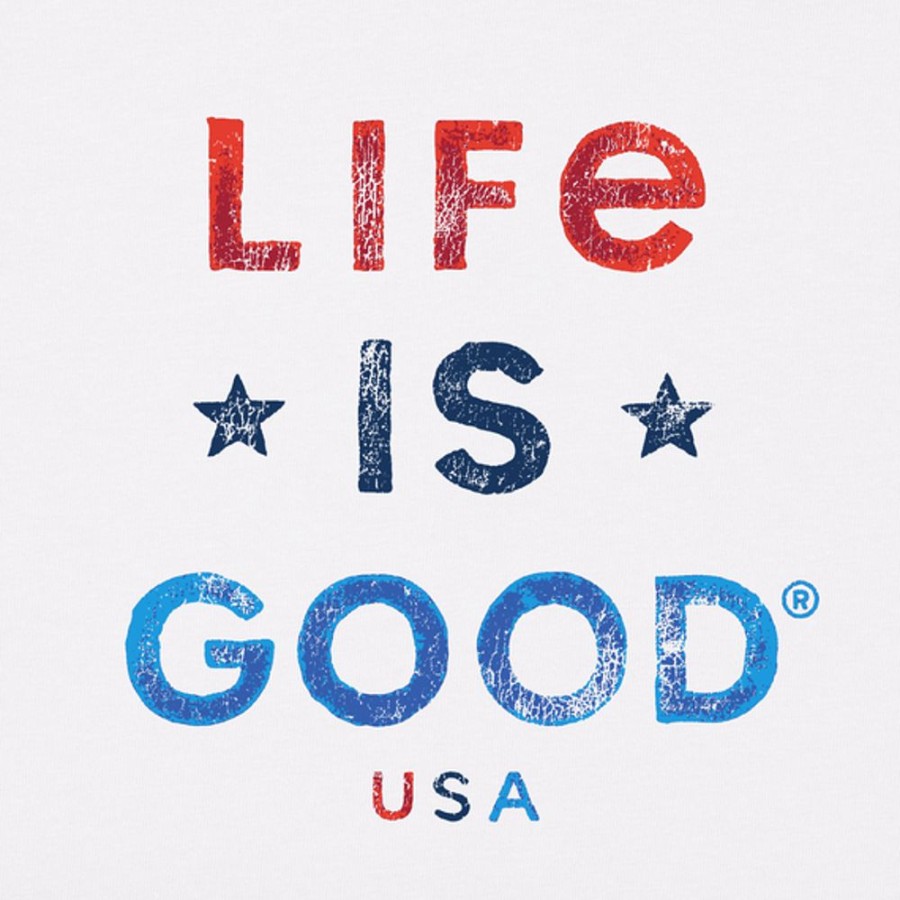 Women Life is Good Sweatshirts & Hoodies | Women'S Life Is Good Usa Simply True Fleece Hoodie Cloud White