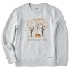 Women Life is Good Sweatshirts & Hoodies | Women'S Every Little Thing Fox Simply True Fleece Crew Light Heather Gray