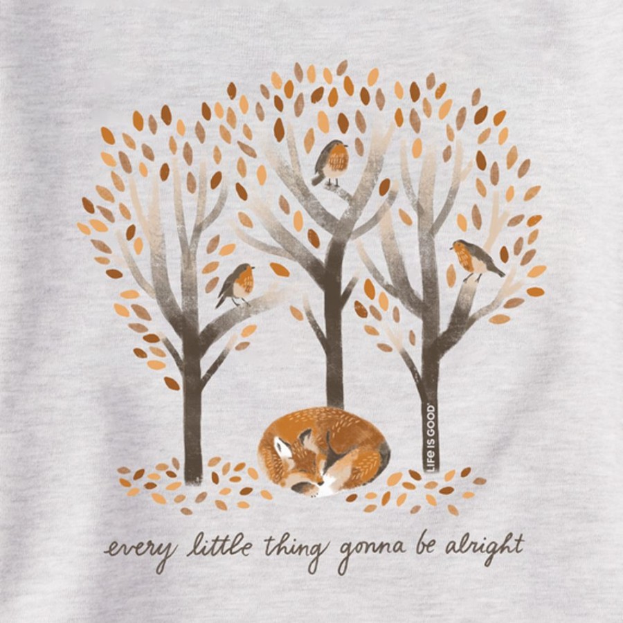 Women Life is Good Sweatshirts & Hoodies | Women'S Every Little Thing Fox Simply True Fleece Crew Light Heather Gray