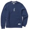 Men Life is Good Sweatshirts & Hoodies | Men'S Clean Steamboat Willie Peace Mini Simply True Fleece Crew Darkest Blue