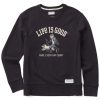 Women Life is Good Sweatshirts & Hoodies | Women'S Vintage Jake & Rocket Walk Medc Simply True Fleece Crew Jet Black