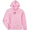 Women Life is Good Sweatshirts & Hoodies | Women'S Heart Simply True Fleece Hoodie Happy Pink