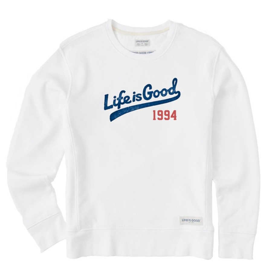 Women Life is Good Sweatshirts & Hoodies | Women'S 1994 Lig Tailwhip Simply True Fleece Crew Cloud White