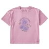 Women Life is Good Boxy Tees | Women'S Dreamy Give Bees A Chance Boxy Crusher Tee Violet Purple