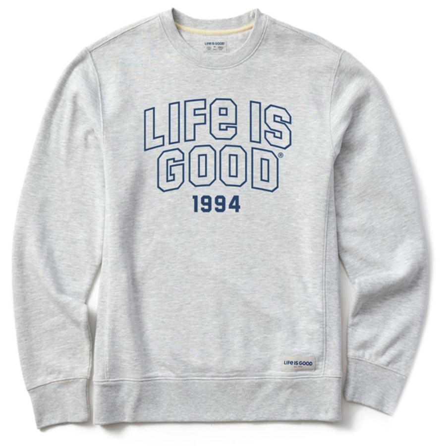 Men Life is Good Sweatshirts & Hoodies | Men'S Branded Athletic Outline 94 Simply True Fleece Crew Light Heather Gray