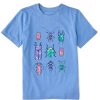 Kids Life is Good Graphic Tees | Kids Tie Dye Bug Grid Crusher Tee Cornflower Blue