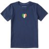 Kids Life is Good Graphic Tees | Kids Quirky Irish Flag Heart Crusher Tee Darkest Blue