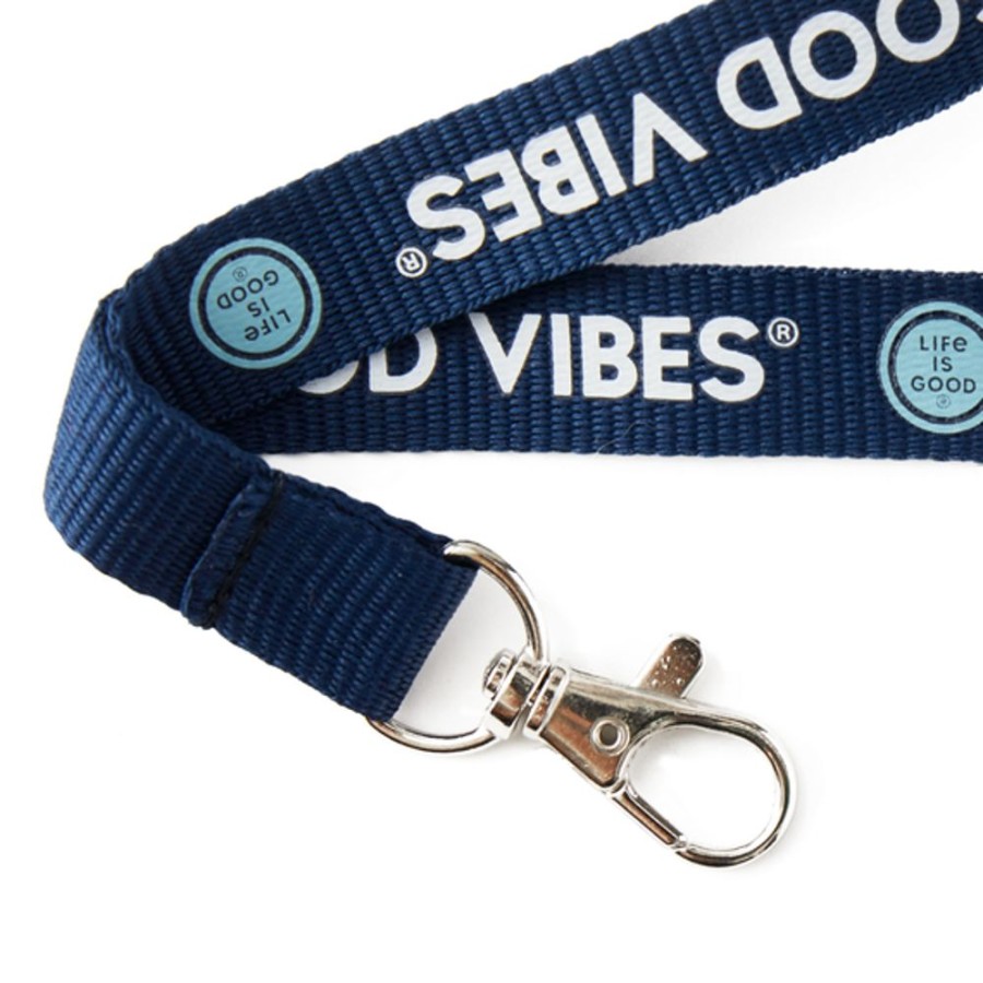 Women Life is Good Keychains | Lig Coin Breakaway Lanyard Darkest Blue