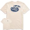 Men Life is Good Graphic Tees | Men'S Woodcut Pontoon Boat Crusher Tee Putty White