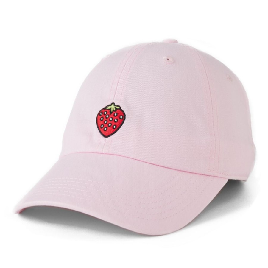 Women Life is Good Hats | Strawberries Chill Cap Seashell Pink