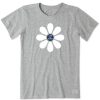 Women Life is Good Graphic Tees | Women'S Life Is Good Daisy Crusher Tee Heather Gray