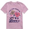 Kids Life is Good Graphic Tees | Kids Groovy Love & Chocolate Crusher Tee Violet Purple