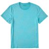 Men Life is Good Solid Tees | Men'S Solid Active Tee Island Blue