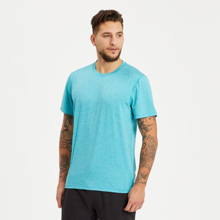 Men Life is Good Solid Tees | Men'S Solid Active Tee Island Blue