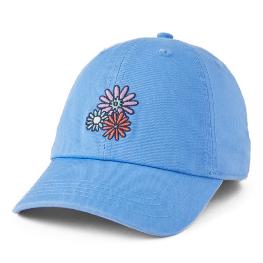 Kids Life is Good Hats | Kids Kindness Flowers Kids Chill Cap Cornflower Blue