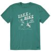 Men Life is Good Graphic Tees | Men'S Great Outdoor Hike Jake Short Sleeve Tee Spruce Green